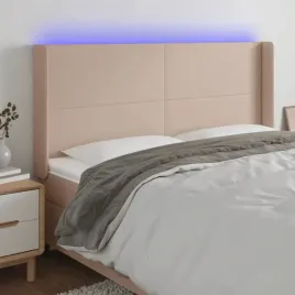 vidaxl-zaglowek-do-lozka-z-led-cappuccino-203x16x118-128cm-ekoskora