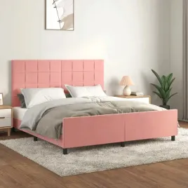 vidaxl-rama-lozka-z-zaglowkiem-rozowa-160x200-cm-aksamitna