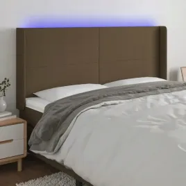 vidaxl-zaglowek-do-lozka-z-led-ciemnobrazowy-183x16x118-128-cm-tkanina