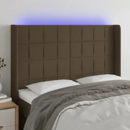 vidaxl-zaglowek-do-lozka-z-led-ciemnobrazowy-147x16x118-128-cm-tkanina