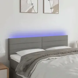vidaxl-zaglowek-do-lozka-z-led-ciemnoszary-144x5x78-88-cm-tkanina