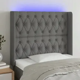 vidaxl-zaglowek-do-lozka-z-led-ciemnoszary-93x16x118-128-cm-tkanina