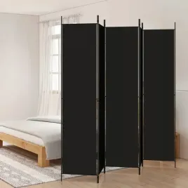 vidaxl-parawan-5-panelowy-czarny-250x220-cm-tkanina
