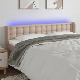vidaxl-zaglowek-do-lozka-z-led-cappuccino-203x16x78-88-cm-ekoskora