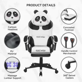 fotel-gamingowy-obrotowy-panda-z-podnozkiem-czarny-bialy-kids-zone-ko34