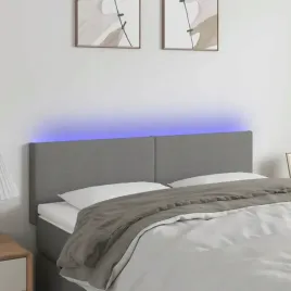 vidaxl-zaglowek-do-lozka-z-led-ciemnoszary-144x5x78-88-cm-tkanina