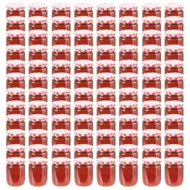 vidaxl-szklane-sloiki-na-dzem-bialo-czerwone-pokrywki-96-szt-230-ml