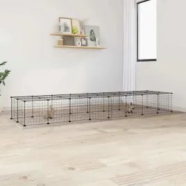 vidaxl-klatka-dla-zwierzat-z-bramka-36-paneli-czarna-35x35-cm-stal