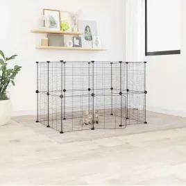 vidaxl-klatka-dla-zwierzat-z-bramka-20-paneli-czarna-35x35-cm-stal