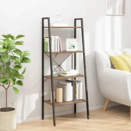 vidaxl-regal-drabina-z-4-polkami-ciemnobrazowo-czarny-56x35x140-cm