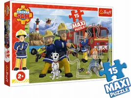 trefl-maxi-15-elementow-puzzle-strazak-sam-druzyna-w-akcji