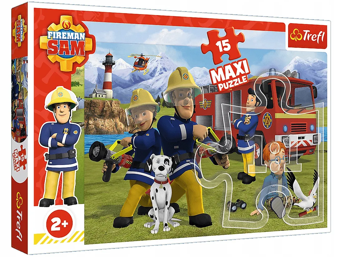 trefl-maxi-15-elementow-puzzle-strazak-sam-druzyna-w-akcji