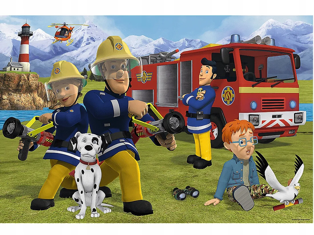 trefl-maxi-15-elementow-puzzle-strazak-sam-druzyna-w-akcji-stan-nowy