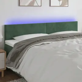 vidaxl-zaglowek-do-lozka-z-led-ciemnozielony-200x5x78-88-cm-aksamit