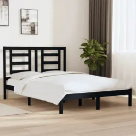 vidaxl-rama-lozka-czarna-lite-drewno-sosnowe-140x190-cm