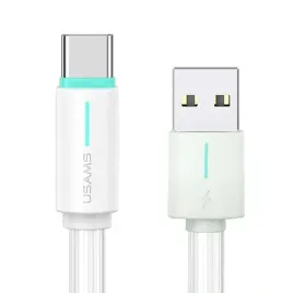 kabel-usb-a-usb-c-usams-yu-series-us-sj732-3a-1m-bialy