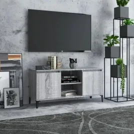 vidaxl-szafka-tv-metalowe-nozki-szary-dab-sonoma-1035x35x50-cm