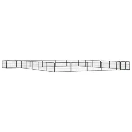 vidaxl-kojec-dla-psa-24-panele-czarny-100x50-cm-stal