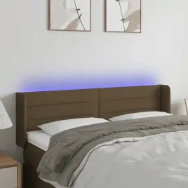 vidaxl-zaglowek-do-lozka-z-led-ciemnobrazowy-147x16x78-88cm-tkanina