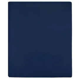 vidaxl-przescieradlo-granatowe-100x200-cm-dzersej-bawelniany