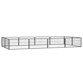 vidaxl-kojec-dla-psa-12-panele-czarny-100x50-cm-stal