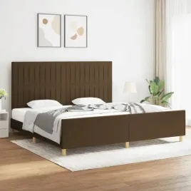 vidaxl-rama-lozka-bez-materaca-ciemnobrazowa-200x200-cm-tkanina