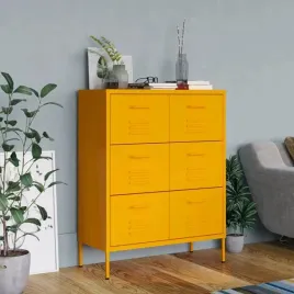 vidaxl-szafka-z-szufladami-musztardowa-80x35x1015-cm-stalowa