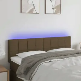 vidaxl-zaglowek-do-lozka-z-led-ciemnobrazowy-144x5x78-88-cm-tkanina
