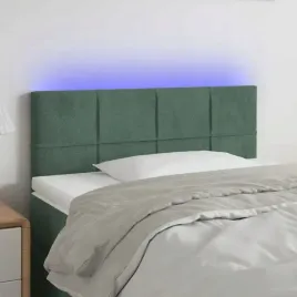 vidaxl-zaglowek-do-lozka-z-led-ciemnozielony-90x5x78-88-cm-aksamit
