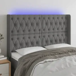 vidaxl-zaglowek-do-lozka-z-led-ciemnoszary-163x16x118-128cm-tkanina