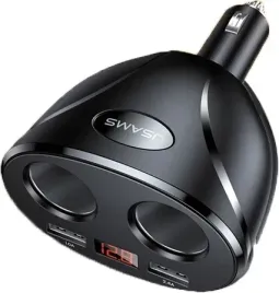adapter-usams-c16-2-gniazda-2xusb-96w-fast-charge-czarny-black-cc99tc01-roz