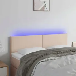 vidaxl-zaglowek-do-lozka-z-led-cappuccino-144x5x78-88-cm-ekoskora