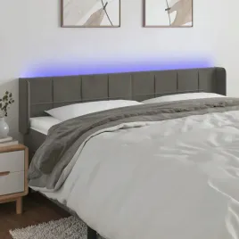 vidaxl-zaglowek-do-lozka-z-led-ciemnoszary-163x16x78-88-cm-aksamit