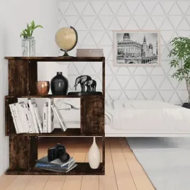 vidaxl-regal-na-ksiazki-przegroda-przydymiony-dab-80x24x96-cm