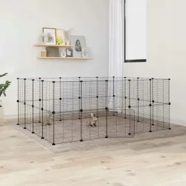 vidaxl-klatka-dla-zwierzat-z-bramka-36-paneli-czarna-35x35-cm-stal