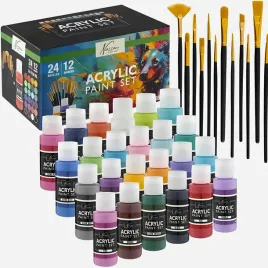 zestaw-do-malowania-farby-akrylowe-24x59ml-12-pedzli-duzy-artystyczny-36el