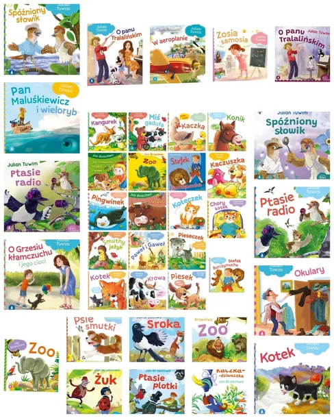 17x TWARDYCH KARTONIKÓW Książek BRZECHWA DRABIK TUWIM BAJKI dla malucha XL