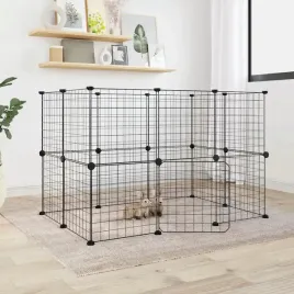 vidaxl-klatka-dla-zwierzat-z-bramka-20-paneli-czarna-35x35-cm-stal