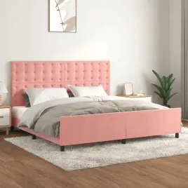 vidaxl-rama-lozka-z-zaglowkiem-rozowa-200x200-cm-aksamitna