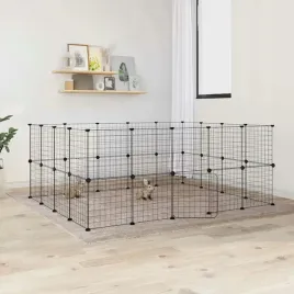 vidaxl-klatka-dla-zwierzat-z-bramka-36-paneli-czarna-35x35-cm-stal