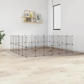 vidaxl-klatka-dla-zwierzat-z-bramka-44-panele-czarna-35x35-cm-stal