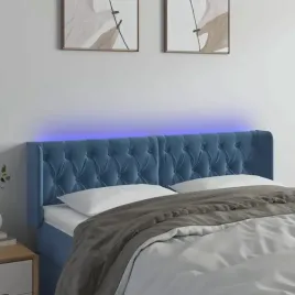vidaxl-zaglowek-do-lozka-z-led-ciemnoniebieski-163x16x78-88-cm-aksamit