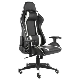 vidaxl-obrotowy-fotel-gamingowy-bialy-pvc