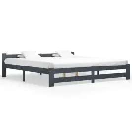 vidaxl-rama-lozka-ciemnoszara-lite-drewno-sosnowe-200-x-200-cm