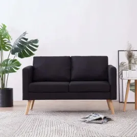 vidaxl-2-osobowa-sofa-tapicerowana-tkanina-czarna