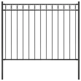 vidaxl-panel-ogrodzeniowy-stalowy-17-x-1-m-czarny