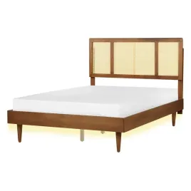 lozko-led-drewniane-140-x-200-cm-ciemne-auray