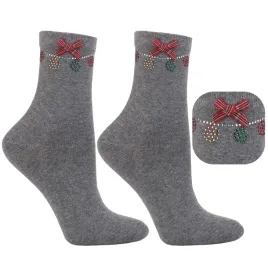 moraj-csl500-025-grey-38-41-szary-damskie-cyrkonie-swiateczne-skarpety