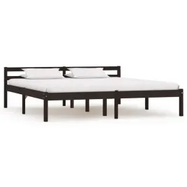 vidaxl-rama-lozka-ciemnobrazowa-lite-drewno-sosnowe-160-x-200-cm