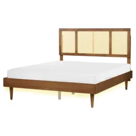 lozko-led-drewniane-160-x-200-cm-ciemne-auray